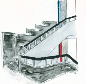 Farbzusammenstellung 1. Obergeschoss. Christoph Hellbrügge: Farbuntersuchung im Hans-Sachs-Haus, 1995