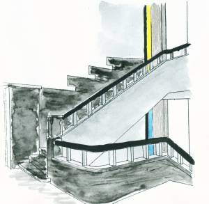 Farbzusammenstellung 2. Obergeschoss. Christoph Hellbrügge: Farbuntersuchung im Hans-Sachs-Haus, 1995